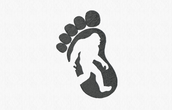 Bigfoot in Footprint Silhouette Embroidery Review