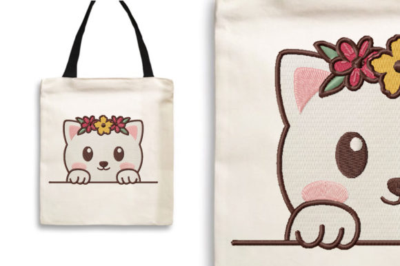 Cat with Flower Crown Embroidery Review