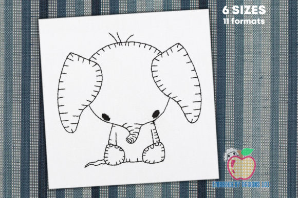 Charming Baby Elephant for Seasonal Embroidery