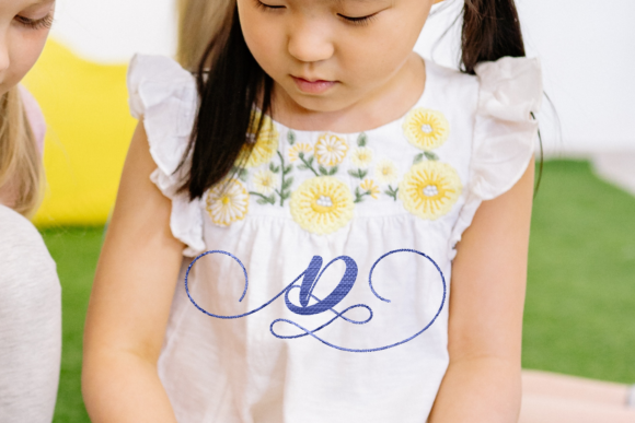 Charming D Font Monogram for Personalized Gifts