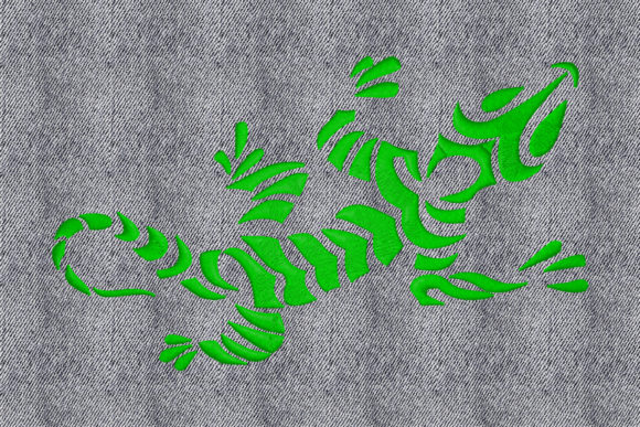 Charming Lizard: A Versatile Embroidery Design