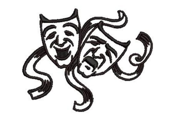 Comedy Tragedy Masks Embroidery Review