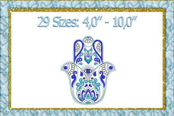 Hamsa Hand Diwali: A Charming Embroidery Design