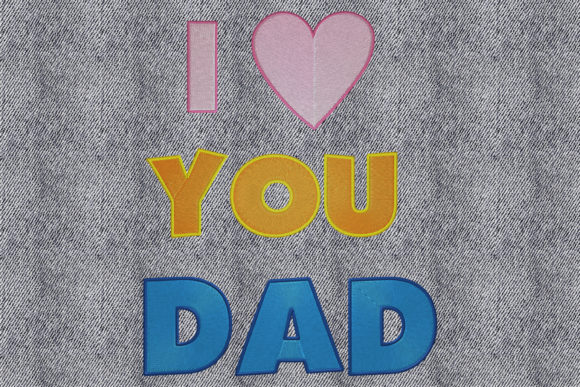 Love You Dad: A Heartfelt Embroidery Design