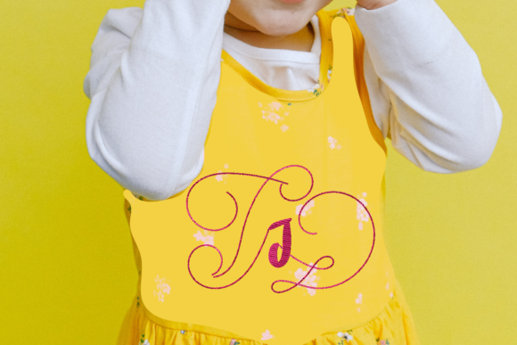 Magical J Winter Monogram: A Charming Embroidery Design