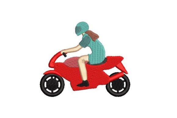 Nurse Riding a Motorcycle Embroidery Review