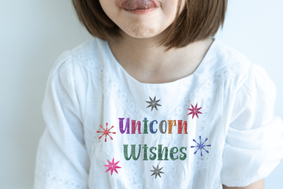 Unicorn Wishes Lettering: A Magical Embroidery Design
